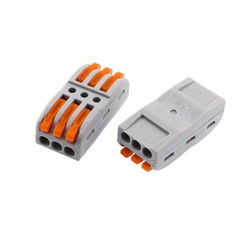 10 Stück Schnellkabelverbinder 3 Ein- und Ausgänge Multifunktions-Elektroverteiler Lampenadapter – Detail 4