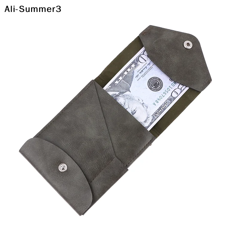 Multifunctional Compact Wallet Bi-Fold ID Card Clip With Pen Minimalist Wallet For Daily Commuting Business And Travel