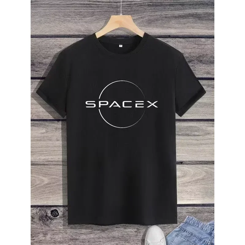 الفضاء X شعار تي شيرت SpaceX تي شيرت الرجال كول صديقها زائد إبقاء تزوير المفورق التي شيرت رائجة البيع ملابس الرجال غير رسمية