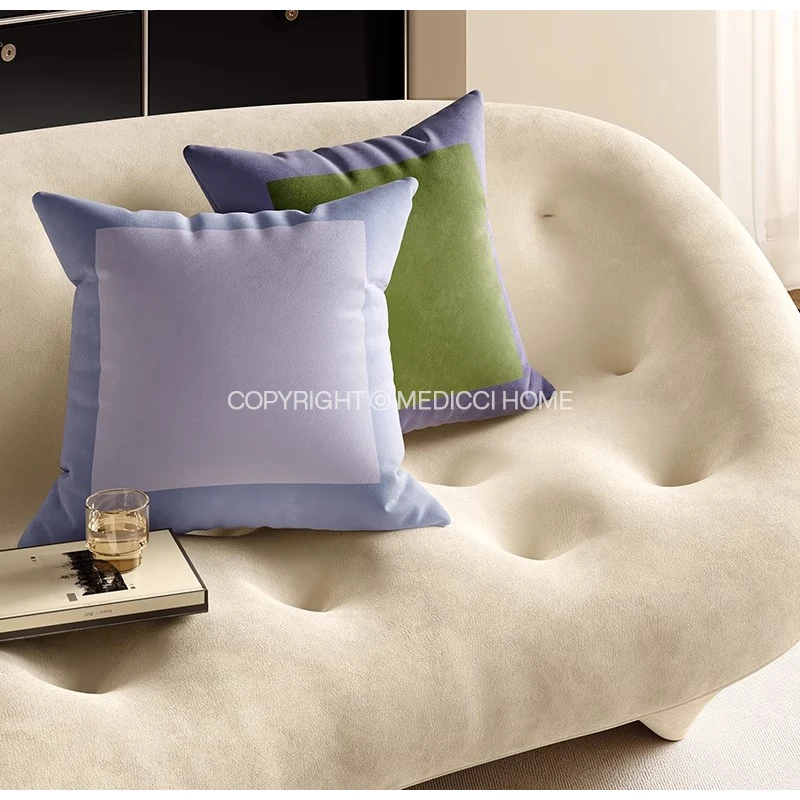 Medicci Home Morandi Color Palette Dopamine Cushion Cover Soft Velvet Decorative Pillowcase For Living Room Nursery Room Bedroom