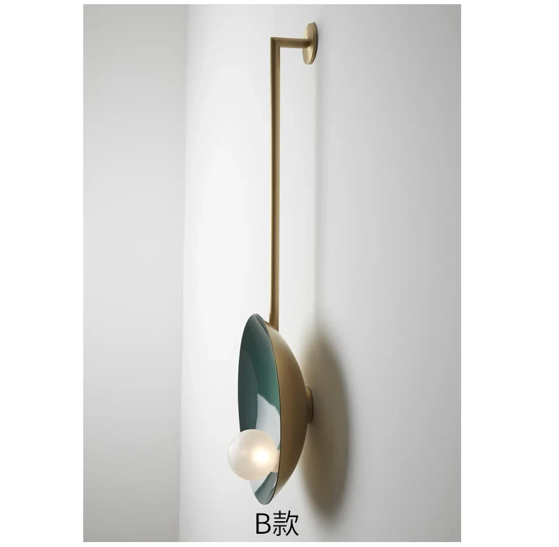 الجدار ضوء المصباح المعدني الفاخر الإبداعي شخصية غرفة المعيشة غرفة نوم أباجورة الجهاز الشمال الحديثة بسيطة الممر #5