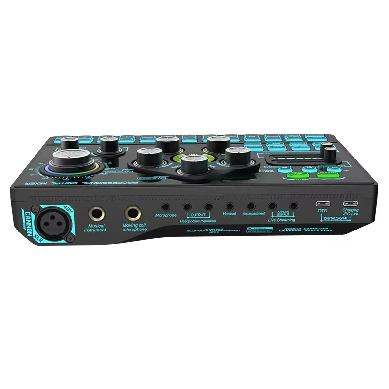 

2024 new professional wireless noise reduction multi-effect live sound card audio