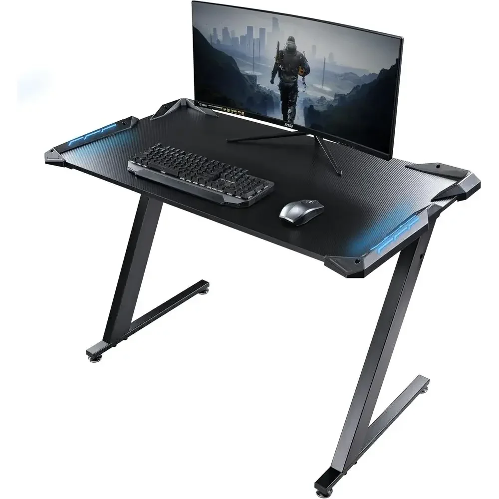 LED-Illuminated LED-Illuminated Compact Home Office Gaming Desk, Black - Aliexpress Deal