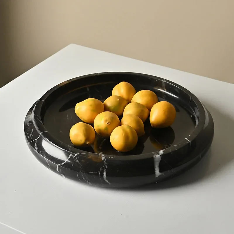 

Natural Marble Serving Tray for Coffee Table Decorative Flower Pot for Green Moss Plant