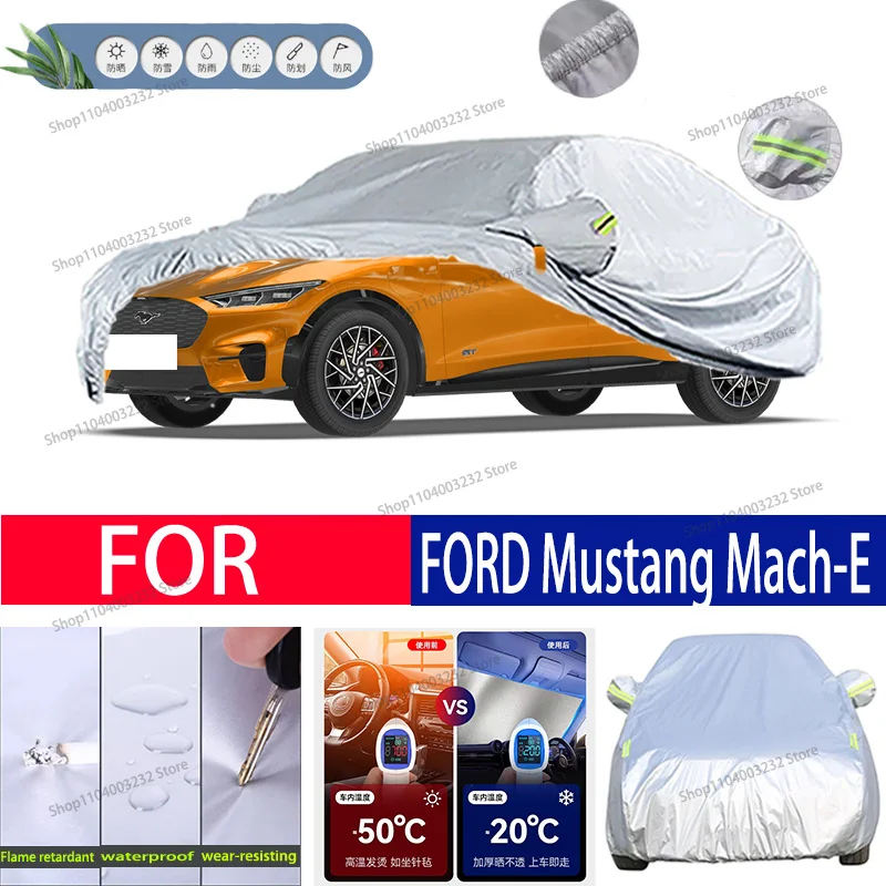 For FORD Mustang Mach-E Car clothing sun protection snow prevention antifreeze car protective cover  auto cover