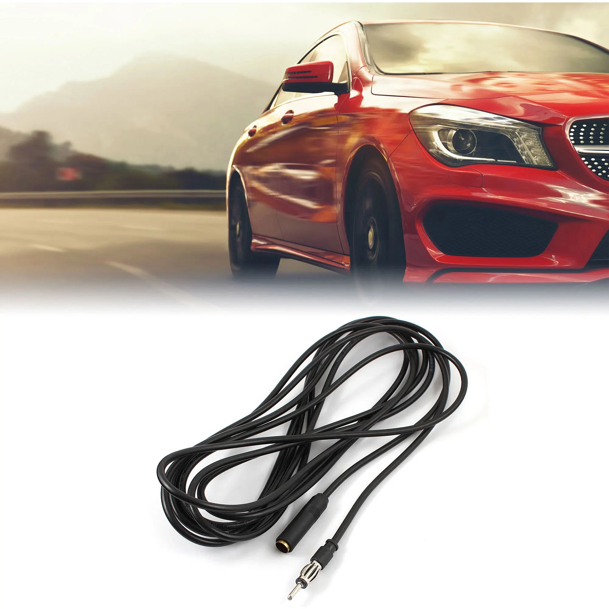 UXCELL Car Male to Female Radio Antenna Adapter Extension Cable 5M for Ford for Chevy for Honda for Toyota for Nissan for BMW