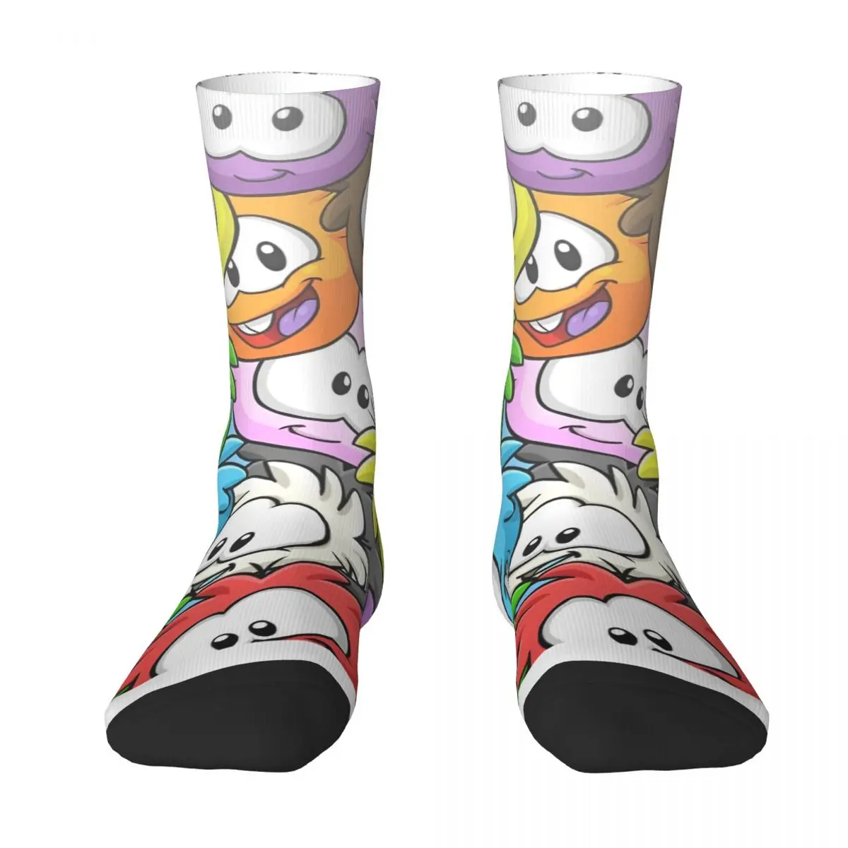 Adults Men Socks Puffle Club Penguin Stockings Autumn Modern Soft Socks Printed Running Sports Non Skid Socks