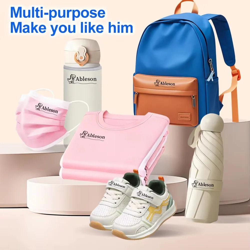 ختم الاسم المخصص للطلاب والأطفال مناسب لمنسوجات الملابس DIY وتخصيص الهدايا المقاومة للماء