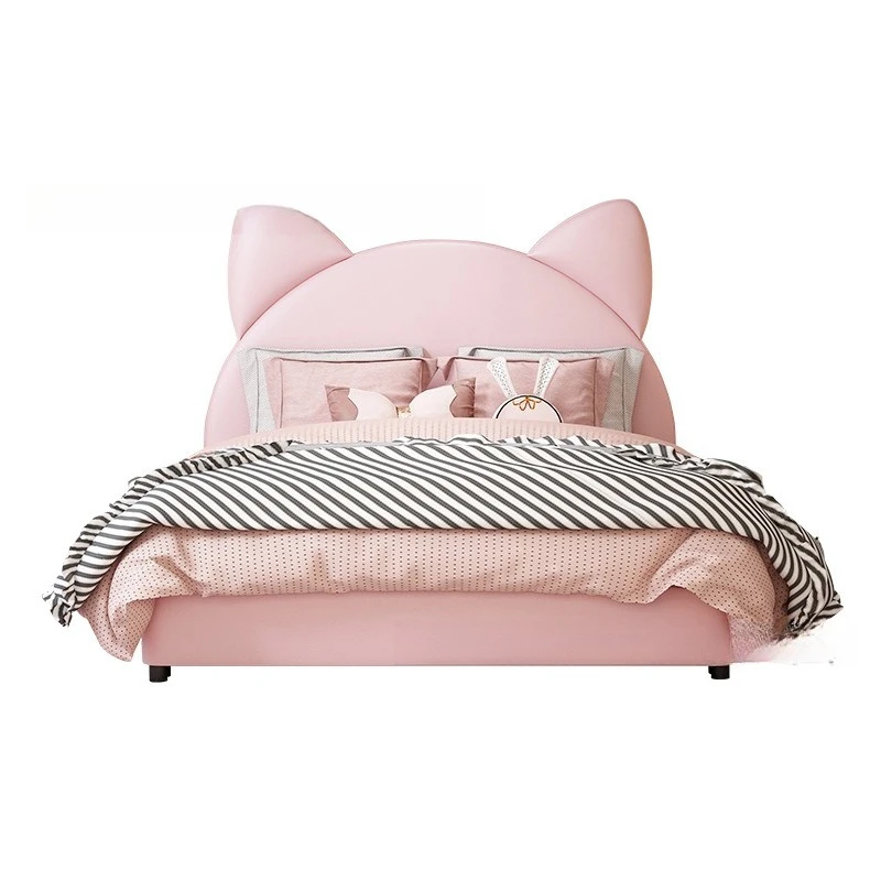 

Children's bed Teen children's leather Soft bag Girl boy bed 1.2 meters 1.5M double