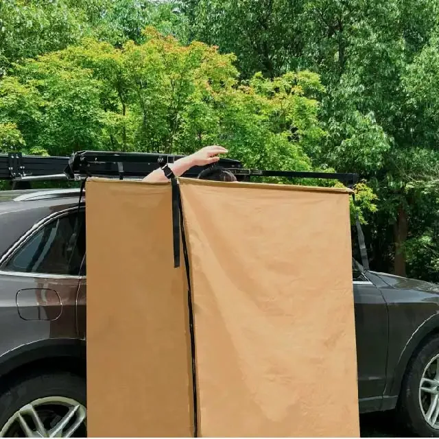 Tente de douche pop-up côté voiture – Abri de confidentialité portable instantané pour le camping en plein air, vestiaire imperméable et résistant aux UV
