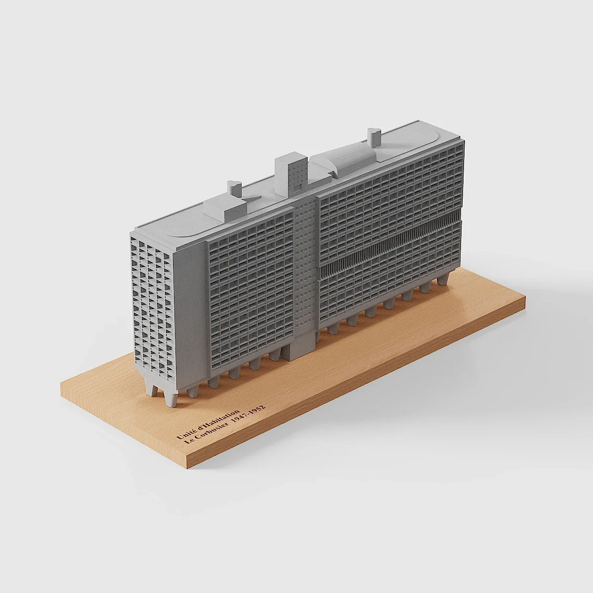 Le Corbusier's Masterpiece Cement Building Marseille Apartment Model Home Decoration Desktop Concrete Ornaments