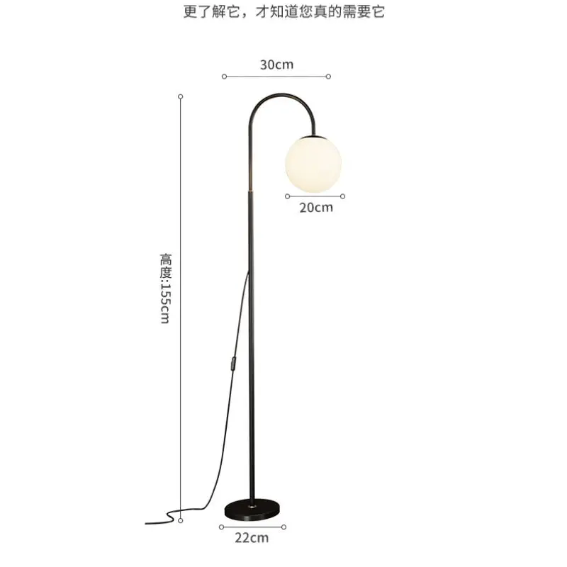 Imagem -05 - Minimalista Led Lâmpadas de Piso Interior Luz Ambiente Escandinava Sala de Estar Quarto Estudo Lâmpada Vertical Luminária Home Decor