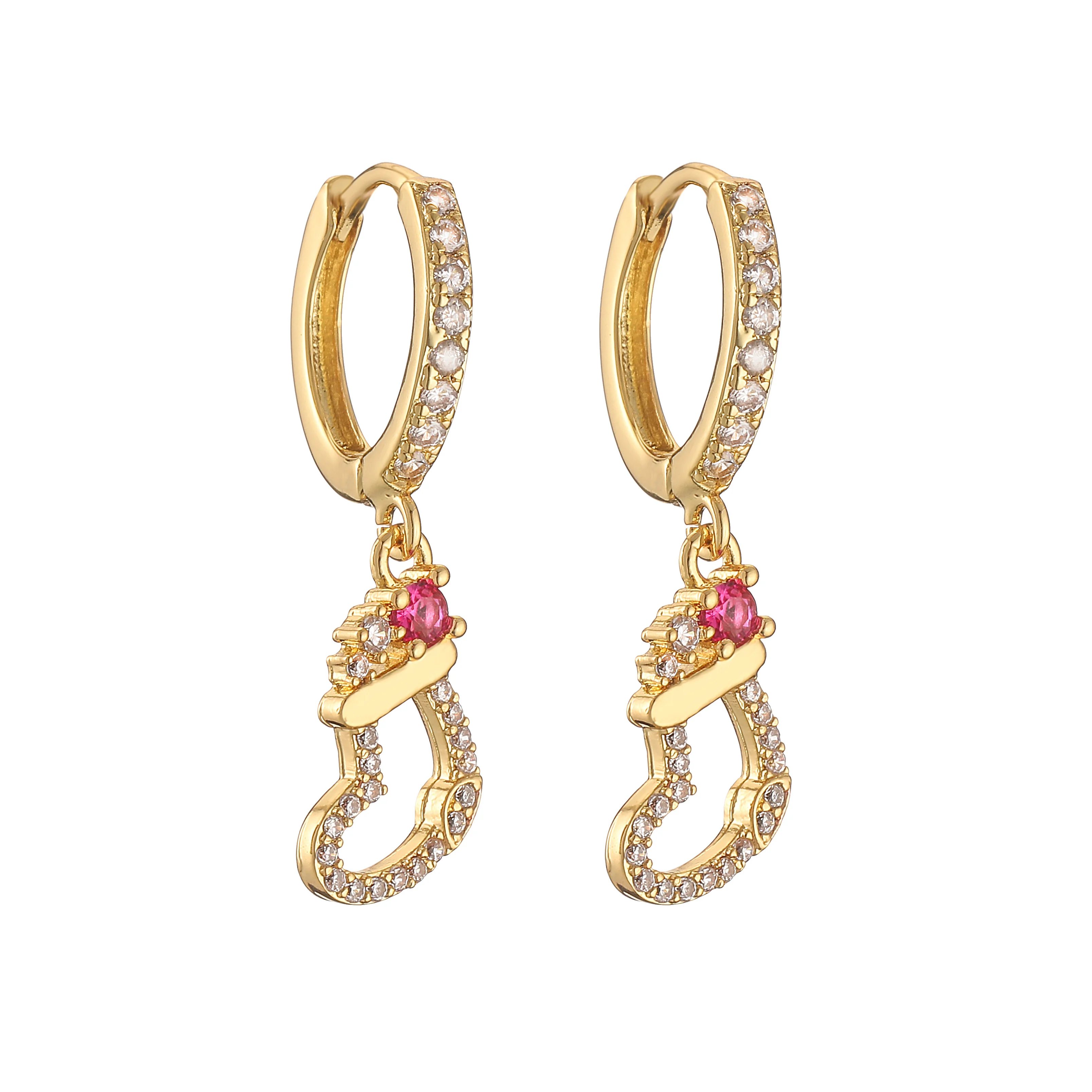 HECHENG,Christmas Zircon Small Earrings for Women Cute Christmas Earrings for woman Gifts Wholesale