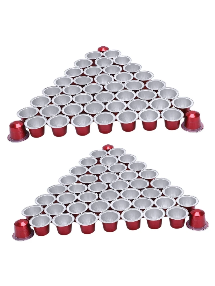 Capsules de café rechargeables jetables, 100 ensembles, pour dosettes Nespresso, pour Machine à café automatique Nescafé, emballage alimentaire