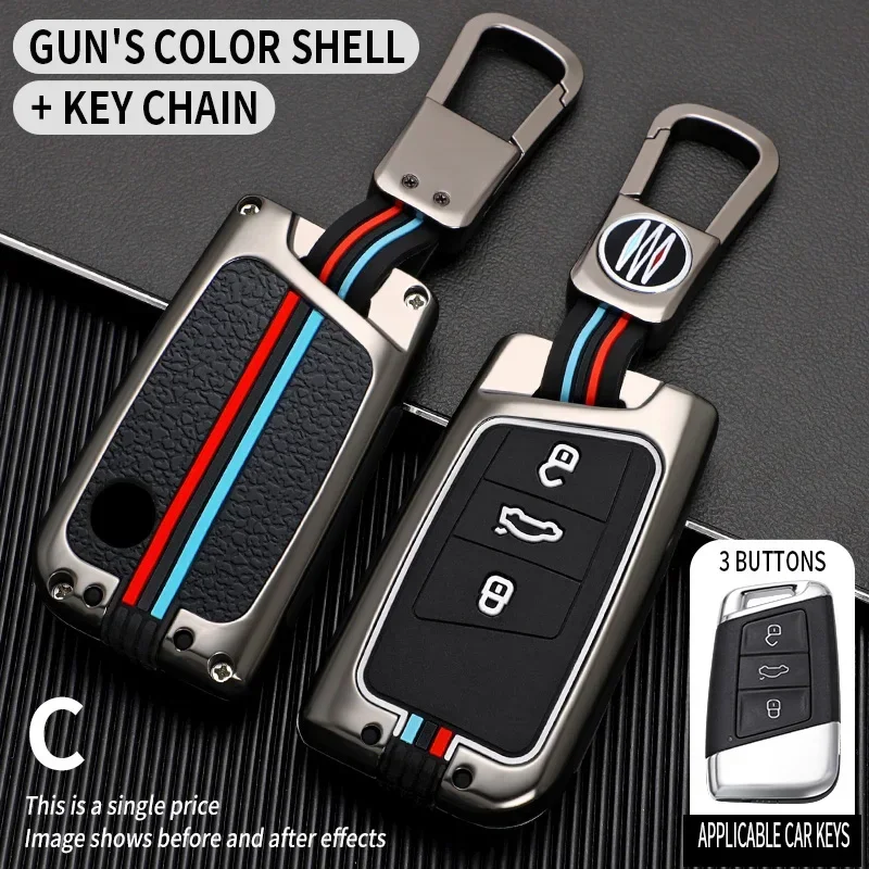 

Car Key Case for Volkswagen CC Magotan Variant B8 Lavida Bora 3 4 Button Suede Key Cover Car Accessories