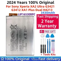 100% Original For Sony Xperia XA2 Ultra G3421 G3412 XA1 Plus Dual H4213 High Quality LIP1653ERPC 3430mAh Battery Bateria+Tools