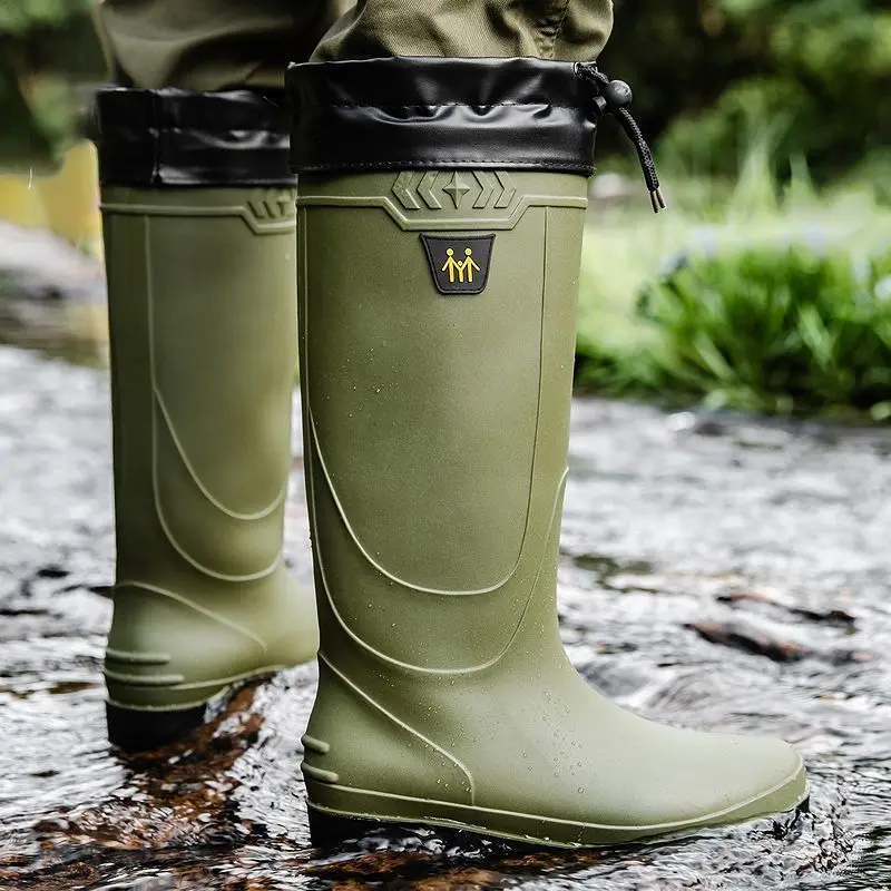 Botas De Lluvia Para Hombre, Altas Hasta La Rodilla, Impermeables, Ligeras, Antideslizantes, Para Pesca, Cocina, Trabajo, De Pvc Y Goma, Talla Grande — -42%, 22.01€ Coupon, from 30.39€ – 42% descuento – €30.39