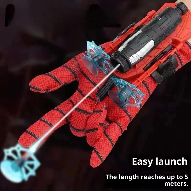 Disney SpiderMan Hero Launcher Вращающаяся пусковая установка Человека-паука Мягкая пуля Пистолет на присоске Игрушка для выброса Детский подарок на день рождения