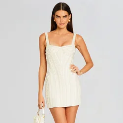 White Elegant Gowns Evening Dresses 2024 Luxury Party Outfits Wedding Guest Dress Woman Clothes Autumn Sleeveless Pron Gown