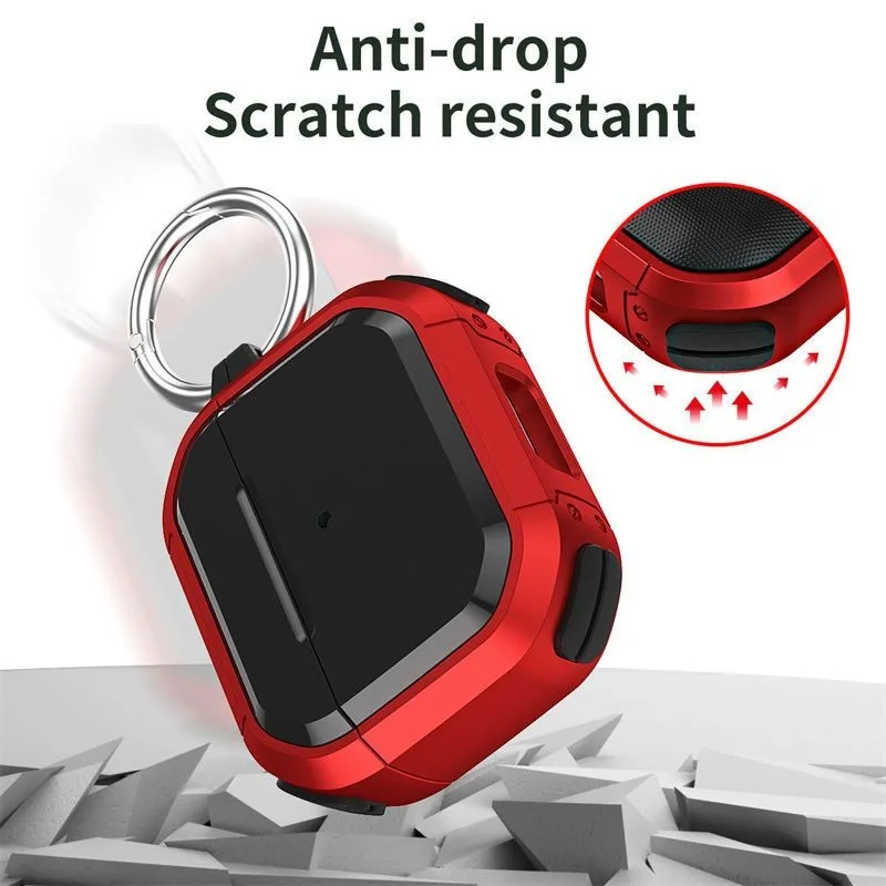 New 2024 Hard Shockproof Armor Earphone Case For AirPods Pro 1 2 3 4 ANC Pro2 Cover Shell For Apple AirPods4 Strap buckle