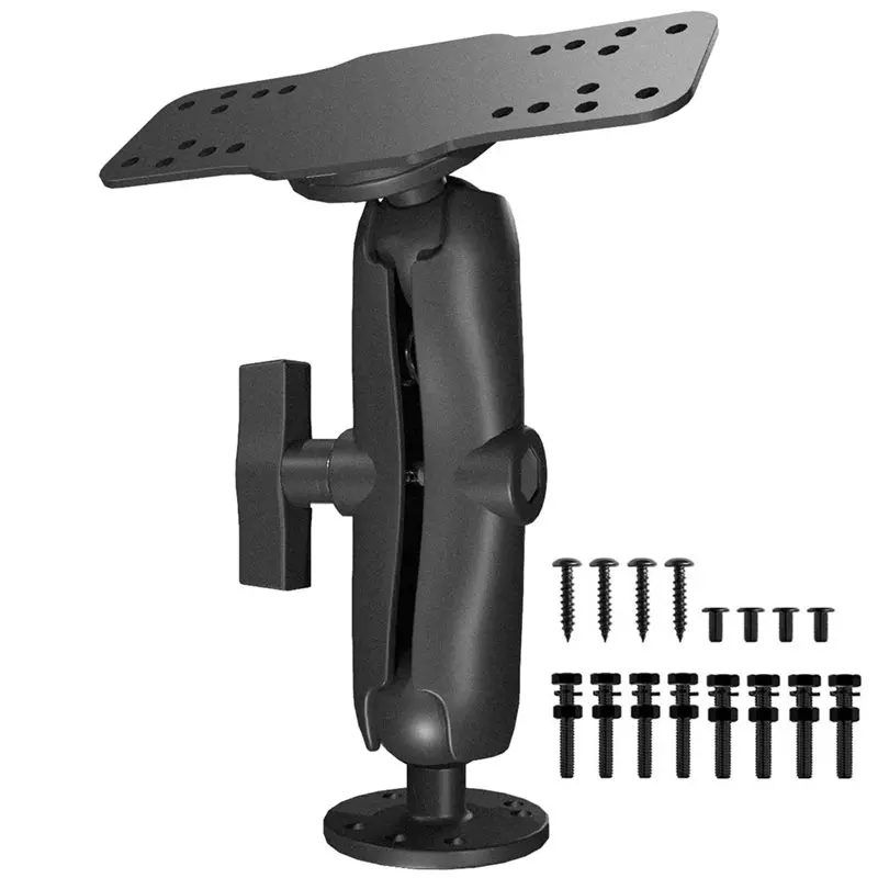 B48B-Fishfinder Aluminum Fish Finder Mount Base Ball-Mount 360 Degree Rotation For Garmin Lowrance Holder