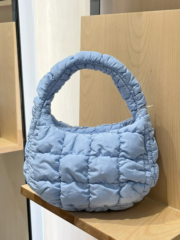 

Женская сумка-тоут на плечо Bubbles Cloud Bag Зимняя пышная сумка-кошелек Сумка с верхней ручкой Дизайнерский плиссированный клатч