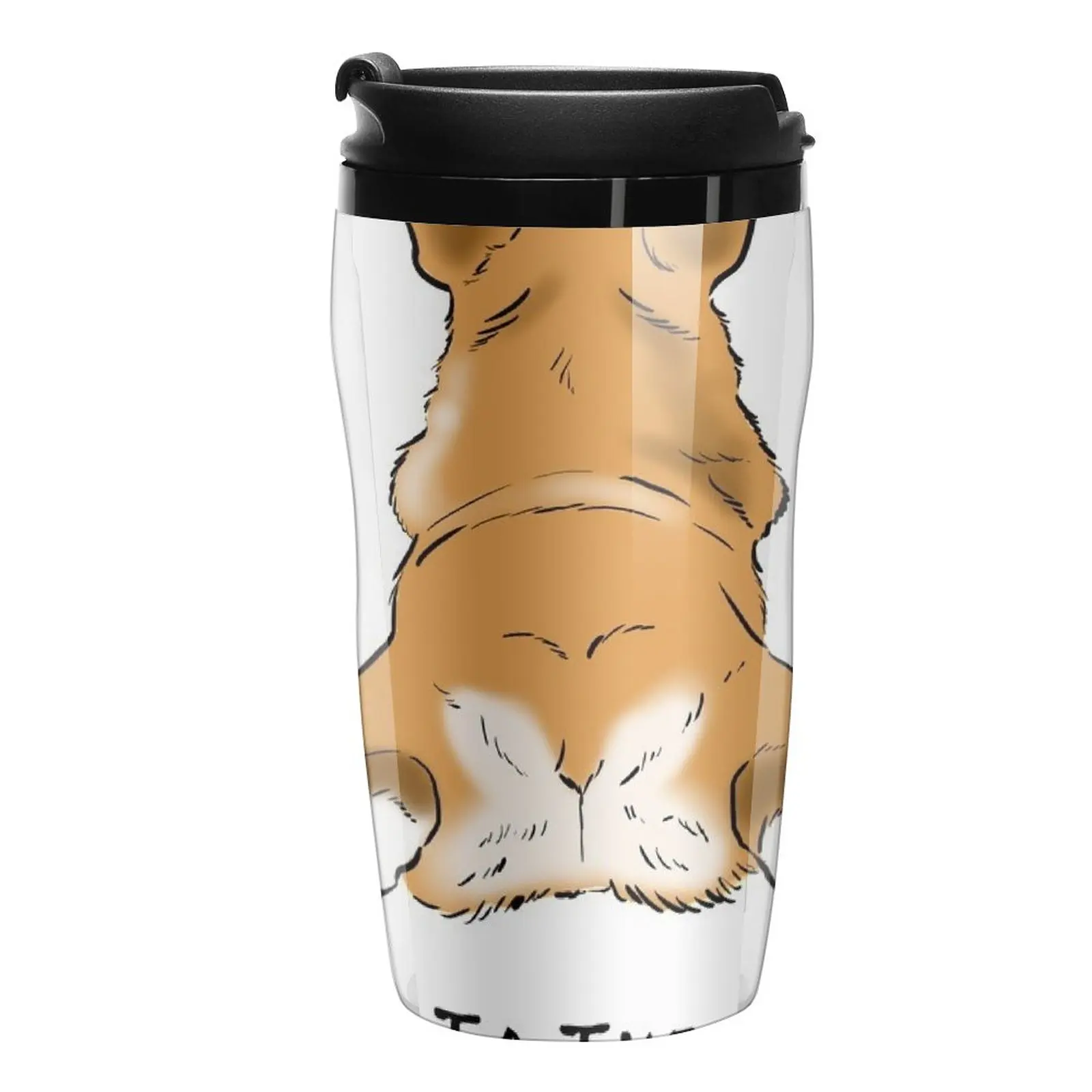 New Funny Corgi Butt, Corgi Lover Humor, Corgi Fluffy Butts, Talk to the Fluff, Corgi Joke, Corgi Mom Travel Coffee Mug