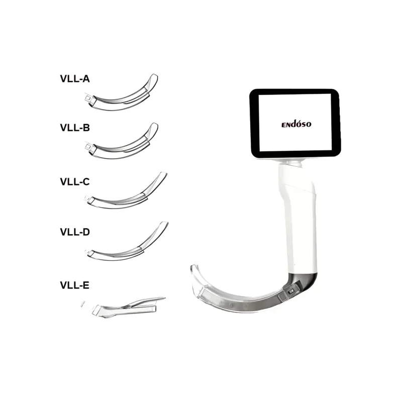 4.2 Inch Portable Touchscreen Video Laryngoscope with 5 Reusable Blades