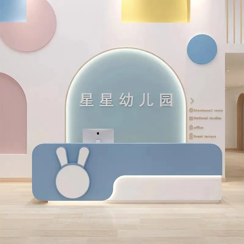 Kindergarten front desk, reception desk, school education and training institution bar, early education center, dance room