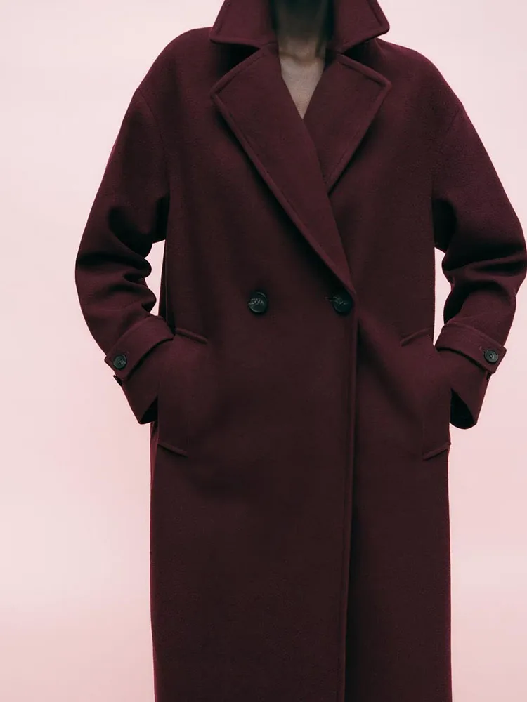 Moda Fena Primavera 2025 Casaco Casual Solto de Manga Longa com Gola Reversível Nova Chegada E Versátil Casaco de ...