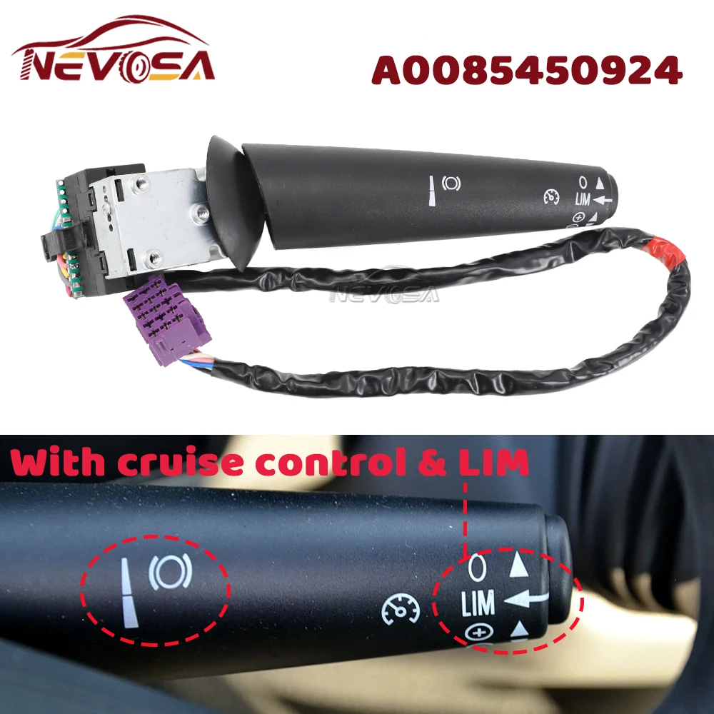 

A0085450724 For Mercedes-Benz Actros/Antos/Arocs/Axor Multi-function Cruise Control Lever Switch LIM Speed Limit Headlamp Coloum