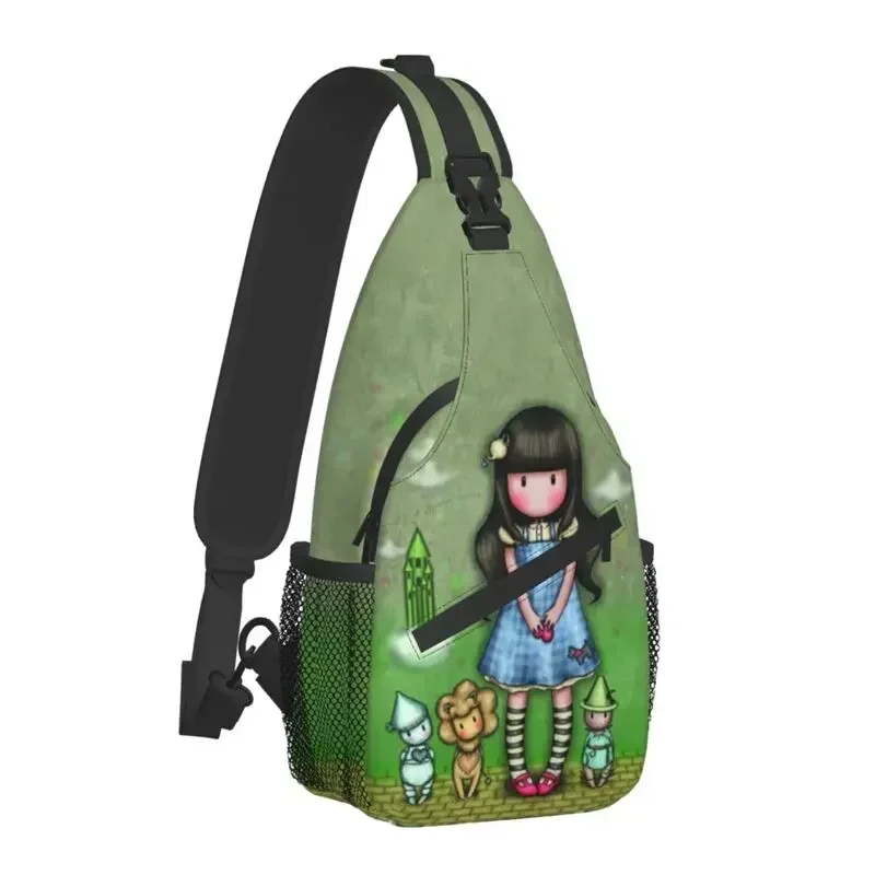 Doll Santoro Gorjuss Sling Crossbody Backpack Men Custom Anime Girl Chest Shoulder Bag for Cycling Camping Daypack