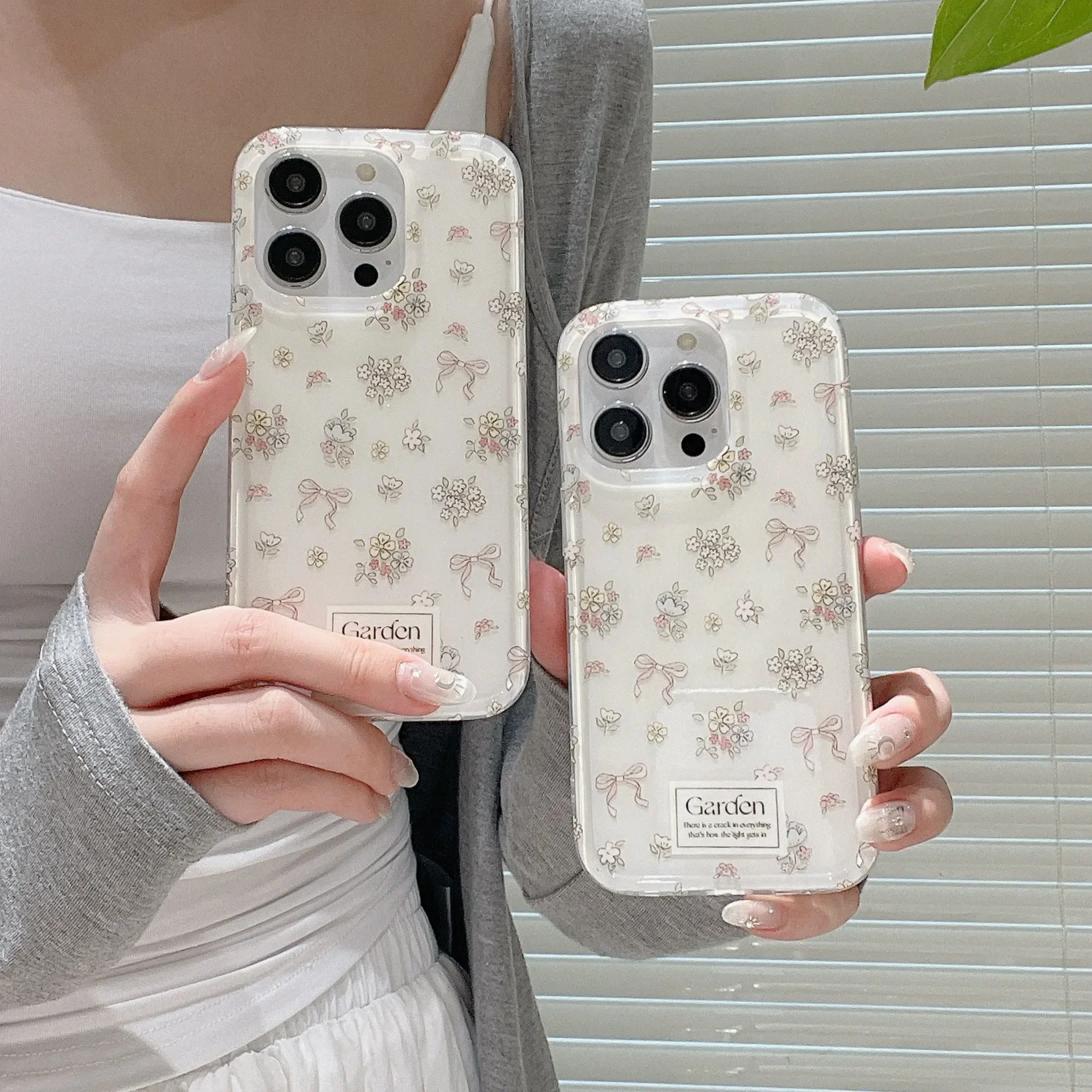 Fairy gentle bow tie flowers art girls Phone Case For iPhone 15 14 13 12 11 Pro Max Case Cute Sweet cartoon Shockproof Cover image 4