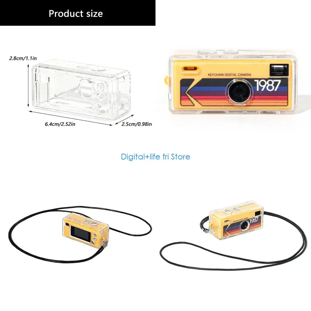 E06D Impact Resistant Cover Protective Case Plastic Texture for Keychain Camera Drop Protections Effortless Installation