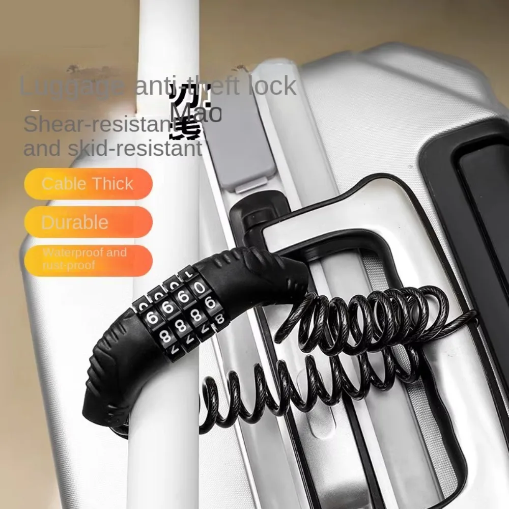 

Bicycle Lock Chain Lock Number Lock 4 Digit Solid Color Alloy Padlock Anti-theft Durable Bicycle Lock Drawer