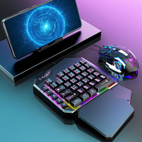 One-Handed Gaming Keyboard Set With Mouse USB Wired Keyboard Mouse Mouse Pad Set Gamer Supplies