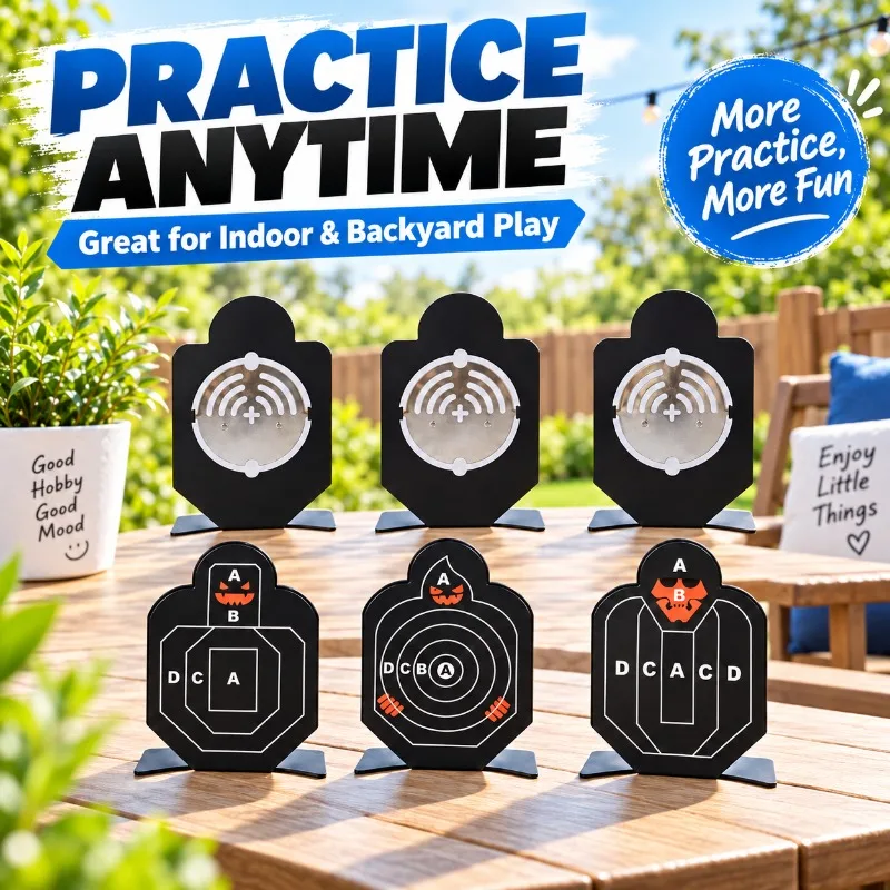 Metal Game Target with Auto Reset Function & Hit Sound Leisure Hobby Ornament