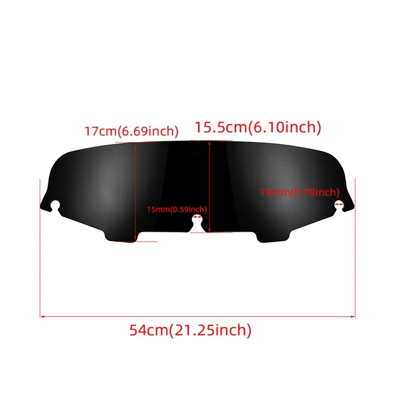Motorcycle Windshield Fairing 6Inch Windscreen Deflector Cover For  Electra Street Glide FLHX FLHT 1996-2013 image 5