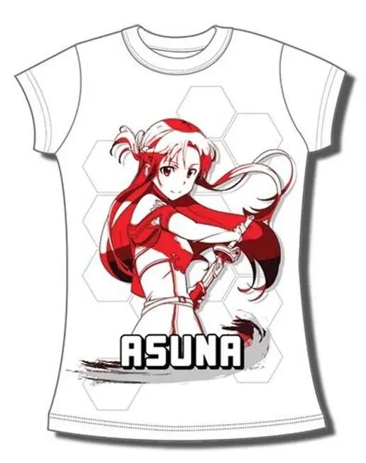 

Sword Art Online-футболка Asuna для подростков, большой размер