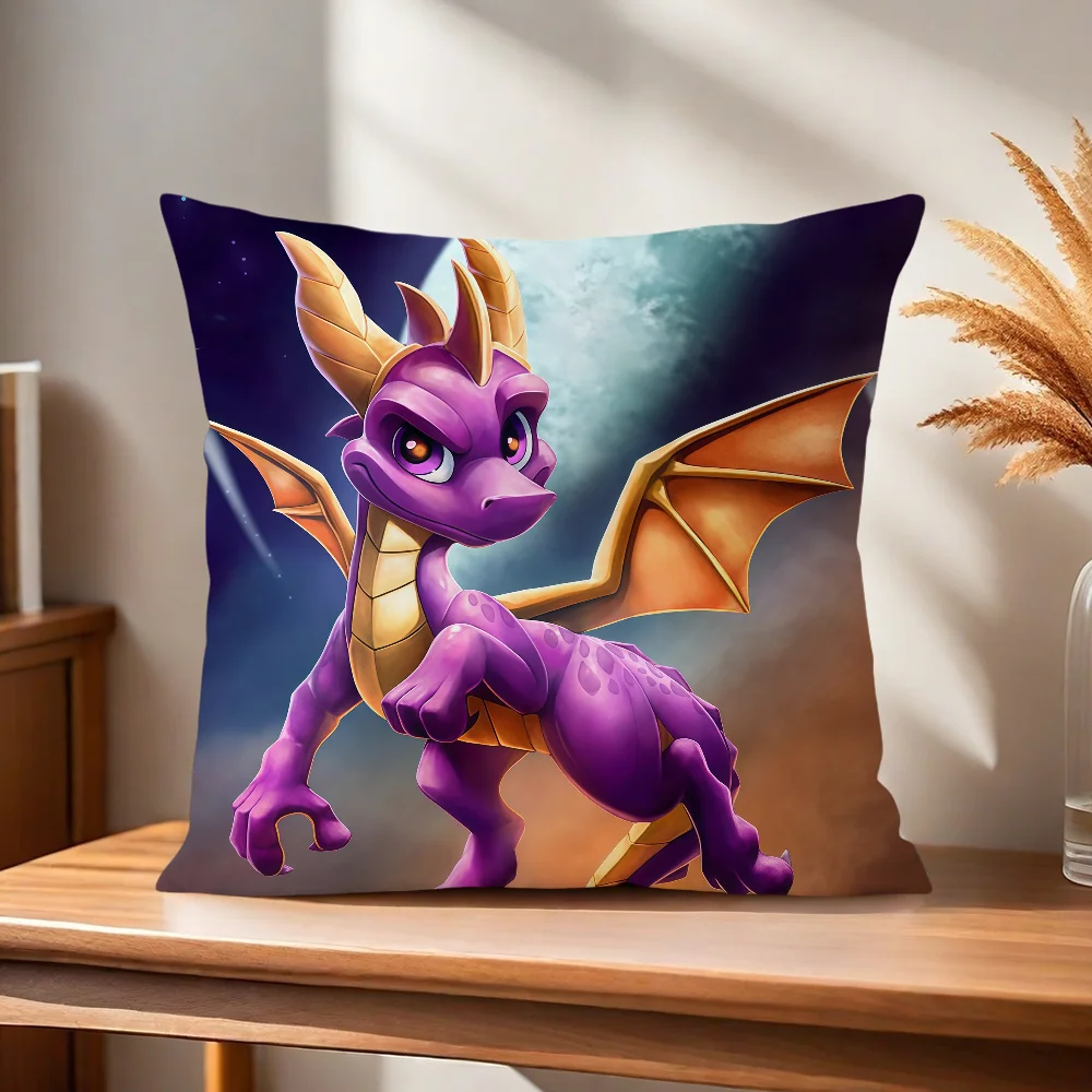 S-Spyro Game Pattern Kissenbezug Kissenhülle für Zuhause, Sofa, Wohnzimmer, Büro, Café, Auto. – Detail 6