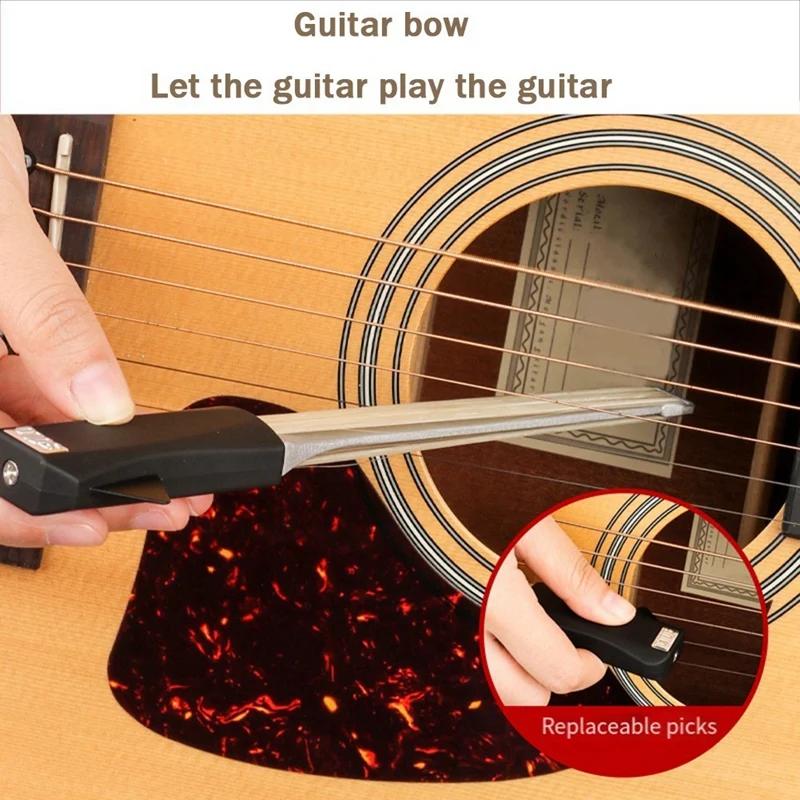 Versatile 2-In-1 Guitar Bow, Portable, Creates Unique Cello & Violin-Like Sounds