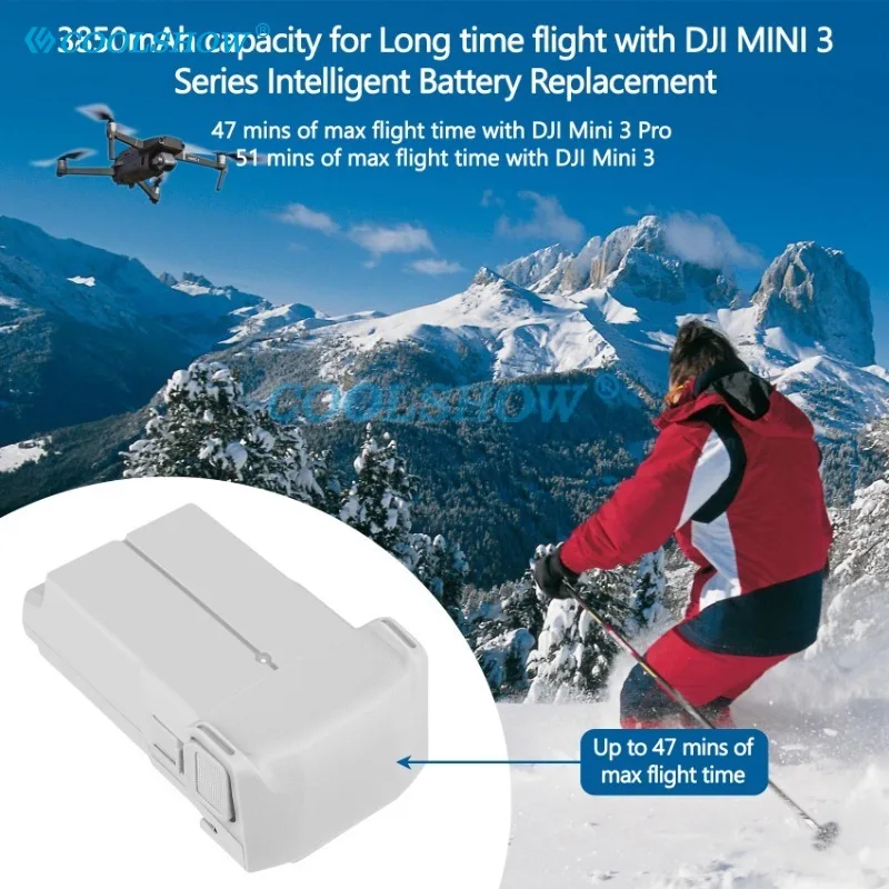 بطارية 3850 مللي أمبير في الساعة لبطارية DJI Mini 3 Pro Drone Plus وشاحن محور شحن ثنائي الاتجاه لملحقات بطاريات DJI Mini 3 / 3Pro