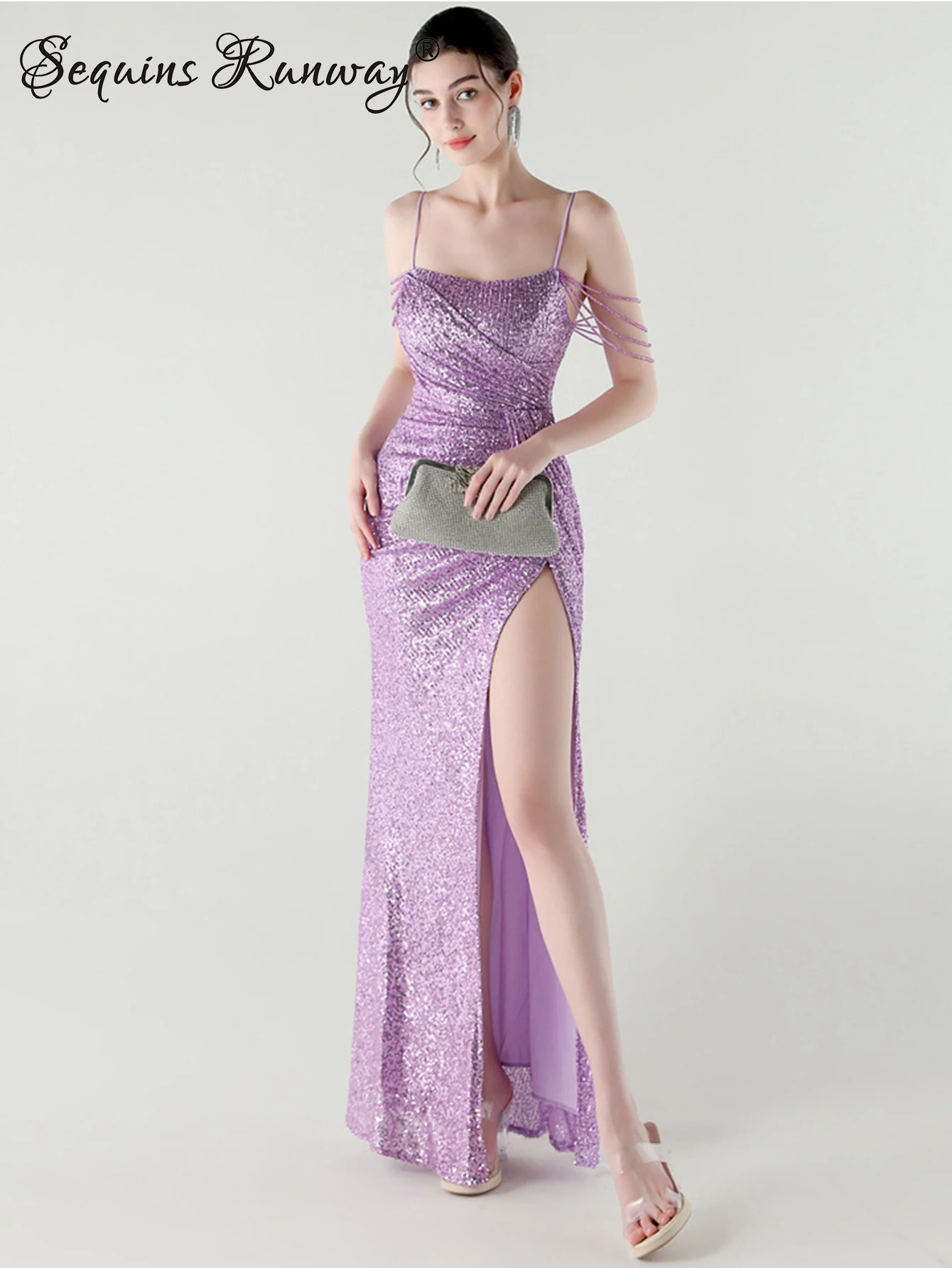 Sexy backless slip sequin summer dress women elegant birthday party dresses 2025 woman luxury prom long evening dresses vestidos