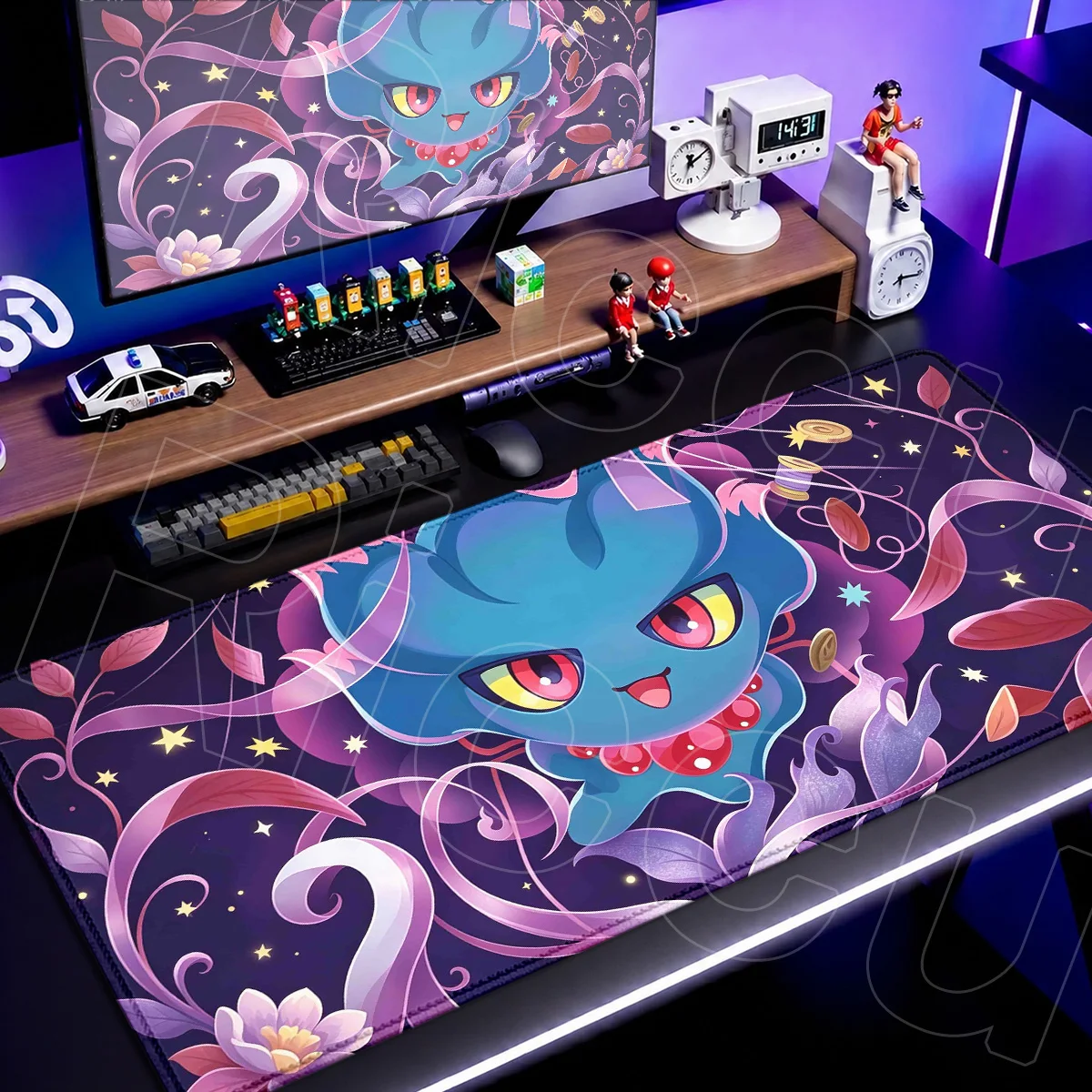 Large Dark Pokemon Mousepad Co - огляд і ціна Pc Gaming Setup