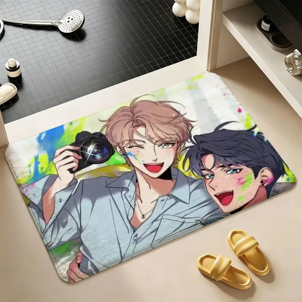 Sketch bl Anime Cartoon  Shower Room Small Carpet Floor Mat  Absorbent Foot Mat Decorative Mat Soft and Comfortable