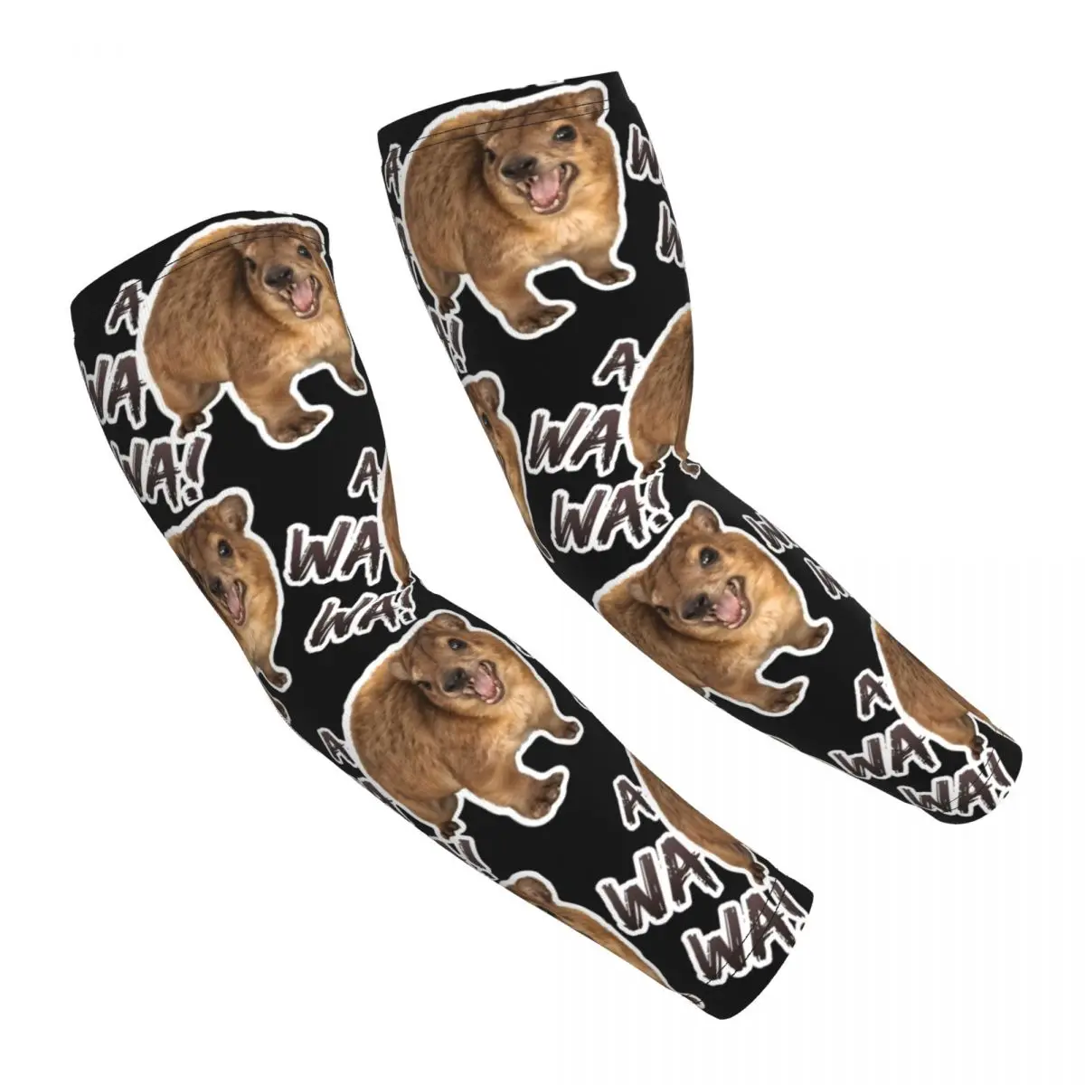 

Awawawa Angry Screaming Rock Hyrax рукава для мужчин и женщин защита от солнца и ультрафиолета татуировка прикрытие спорт охлаждение велосипедный спорт