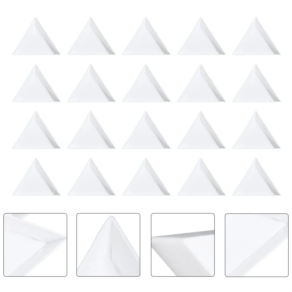 50Pcs Triangle Bead Sorting Tray Portable Jewelry Container Stacking Storage Tray Bracelet Dish Jewelry Dish Ring Container