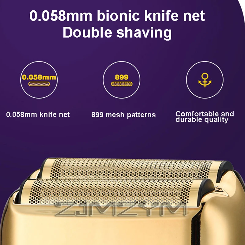 Barbeador elétrico para homens, à prova d'água, lâmina dupla, alternativo, sem fio, recarregável por usb, máquina de barbear, aparador de barbeiro