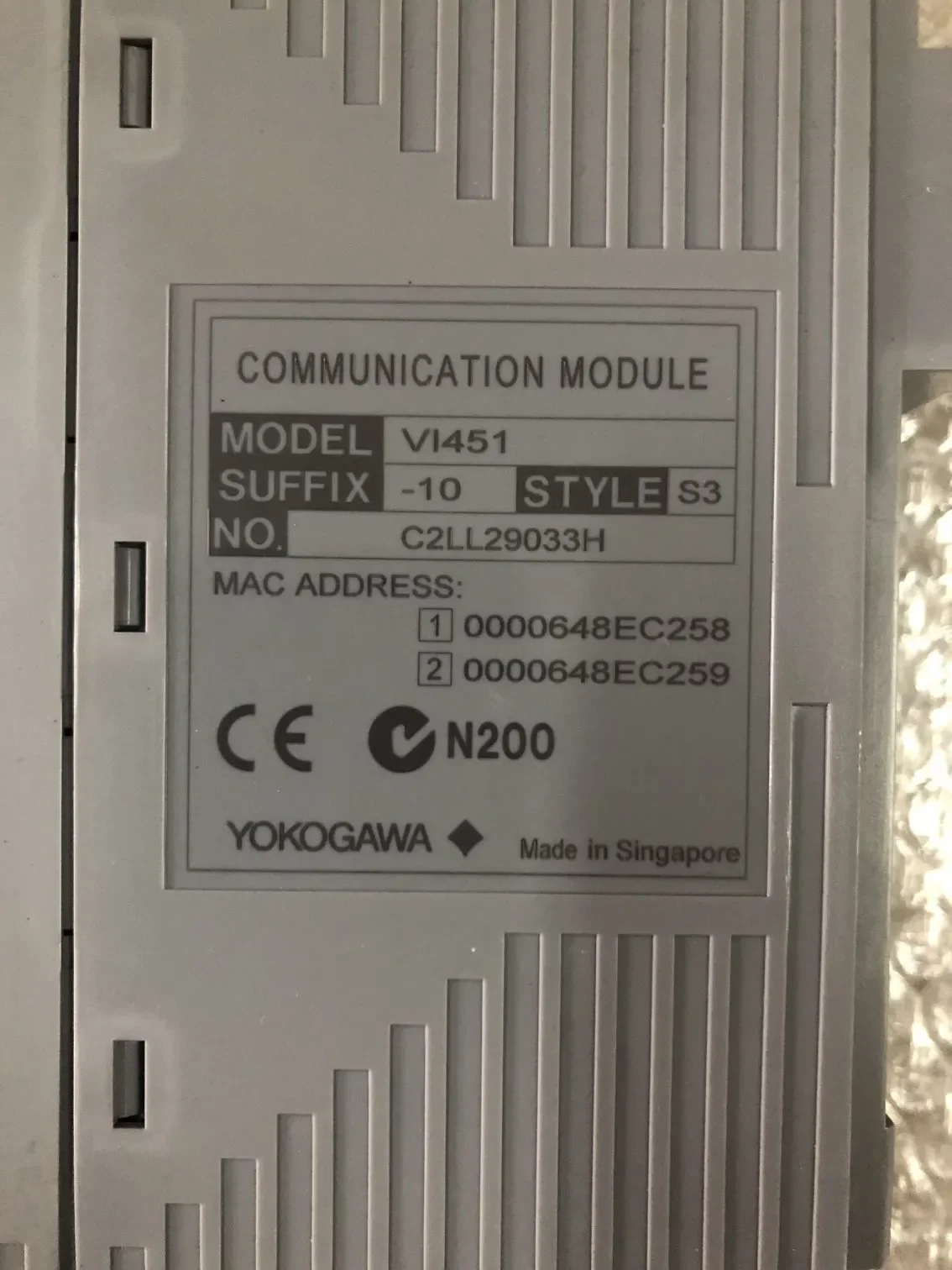 YOKOGAWA Yokogawa CPU Module VI451-10 Spot Negotiation VI451