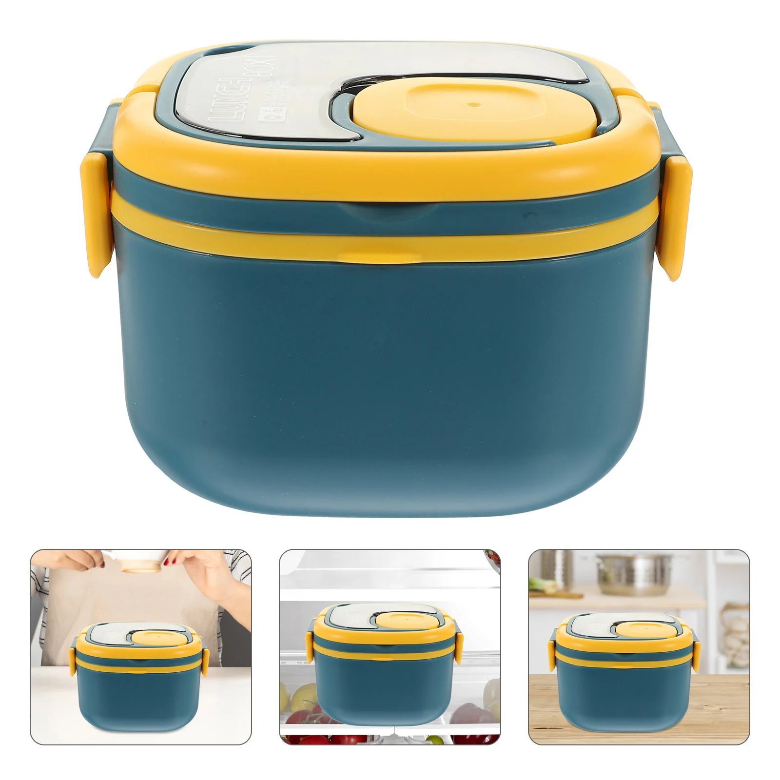 

Portable Square Bento Box Healthy Safe Insulation Lunch Box for Adult Students Office Travel Salad Container for Lunch